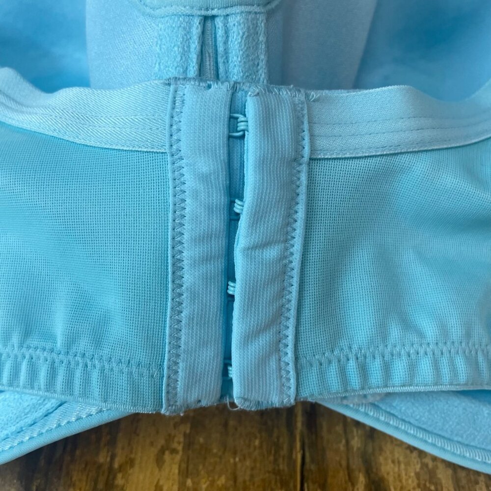 Cacique Full Coverage Underwire Bra Sz 40DDD Teal Aqua - Picture 3 of 5